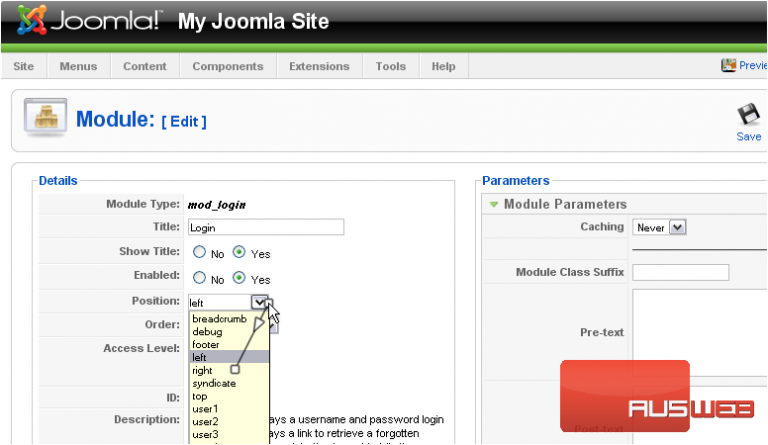 joomla short menu scroll